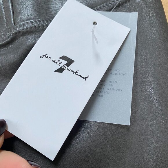 7 for All Mankind BNWT Faux Vegan Leather Legging Pants Sz 2X Plus New - Picture 4 of 5